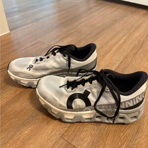 On Running Black and White Athletic Shoes